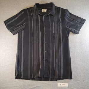 Distortion Casual Short Sleeve Button Down Shirt Size Medium